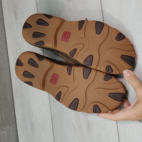 Twisted X Womens "Like New"Driving Moc Leather boots shoes sz 5.5M - Picture 10 of 12